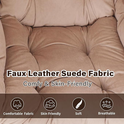Lazy Chair with Ottoman, Modern Accent Chair Contemporary Sofa Chair with - Image 7