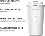 17OZ Vacuum Casual Travel Coffee Mug for Hot/Cold Coffee, Double Walled Stainless Steel Insulated Coffee Tumbler, Thermal Coffee Cup for Home Office