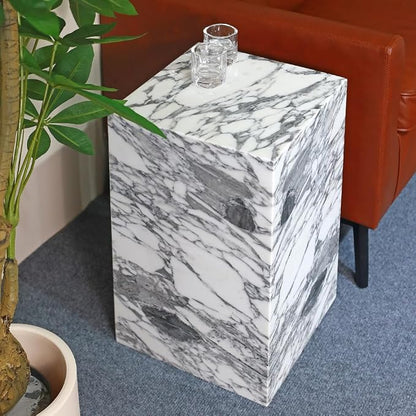 Luxury Marble Side Table, Square End Table - Image 9