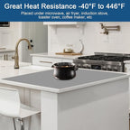 23.6"x15.7" Silicone Mats for Kitchen Counter, Non-Slip Heat Resistant Countertop Protector, Waterproof Silicone Craft Mat for Kitchen Island, Light Gray