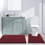 Arotive Luxury Chenille Bathroom Rug Mat, Extra Soft Thick Absorbent Shaggy Bath Rugs, Non-Slip Machine Wash Dry, Plush Bath Mats for Bathroom, Shower and Tub, 44x24, Burgundy