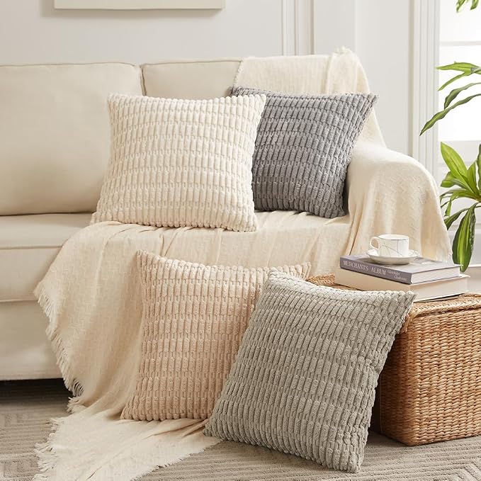 Fancy Homi 4 Packs Decorative Throw Pillow Covers - Image 9