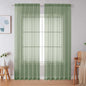 Simplebrand Sage Green Sheer Curtains 84 Inches Long, Light Filtering Rod by Simplebrand