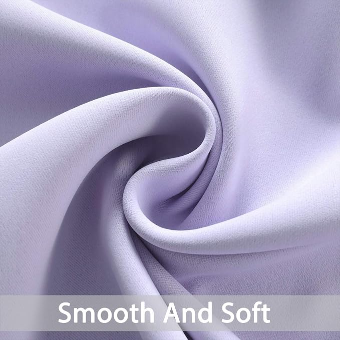 Yakamok Room Darkening Curtains 52x63 inch Length Lilac-Living Room | 2 panels - Image 5