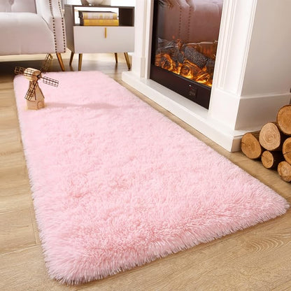 Chicrug Soft Runner Rug for Bedroom Living Room Plush Fluffy Rugs 2x6 | Shag - Image 2
