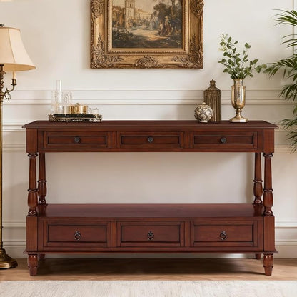 Vintage Solid Wood Console Table by YWUFUART