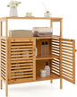 Giantex Storage Cabinet, Bamboo Bathroom Floor Cabinet by Giantex