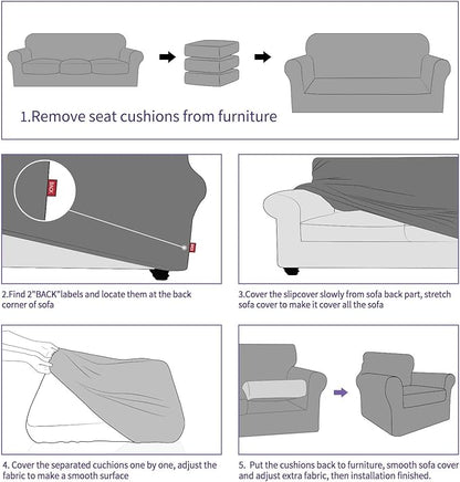 ZNSAYOTX 2 Piece Chair Covers for Living Room - Image 7