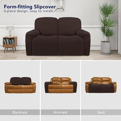 PureFit Super Stretch Loveseat Recliner Sofa Couch Cover - Image 4