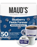 Maud's Blueberry Flavored Coffee Pods, 50 ct, Medium Roast Flavored Coffee in Recyclable Single Serve Pods – 100% Arabica Beans, Compatible with Keurig K Cups Maker