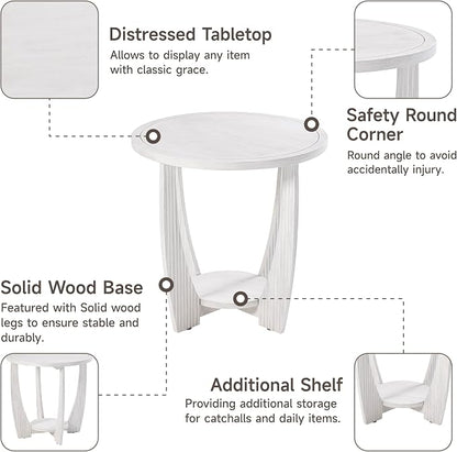 COZAYH Rustic Farmhouse end Table X 2P - Image 5