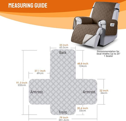 VANSOFY 100% Waterproof Recliner Chair Covers, Recliner Cover Non-Slip Dog - Image 2