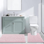 Arotive Luxury Chenille Bathroom Rug Mat, Extra Soft Thick Absorbent Shaggy Bath Rugs, Non-Slip Machine Wash Dry, Plush Bath Mats for Bathroom, Shower and Tub, 47x32, Pink