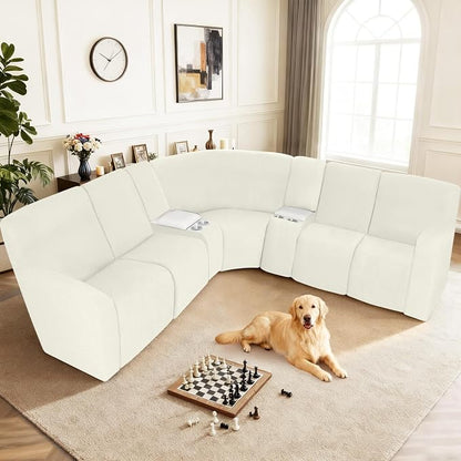ALIECOM 100% Waterproof Recliner Sectional Couch Covers L Shape Stretch Corner - Image 2