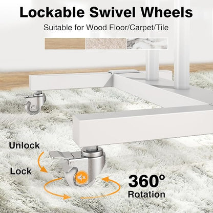 Mobile TV Stand Rolling TV Cart Floor Stand - Image 4