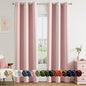 MIULEE Blackout Curtains for Bedroom 2 Panels 40 x 78 Inch Long Pink | Thermal by MIULEE