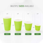 Restaurantware-4 Ounce Disposable Coffee Cups, 500 Ripple Wall Hot Cups For Coffee - Lids Sold Separately, Rolled Rim, Green Paper Insulated Coffee Cups, For Hot Coffee, Tea, And More