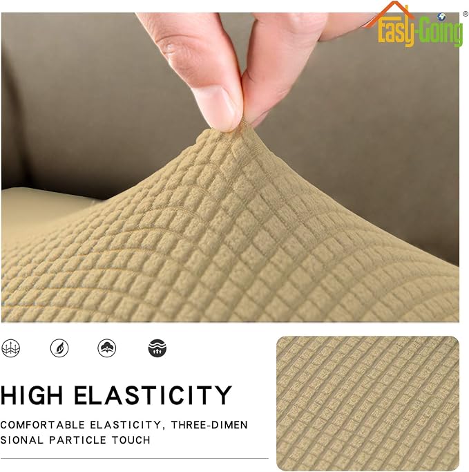 Easy-Going Stretch 1 Piece Loveseat Couch Cushion Cover - Image 3
