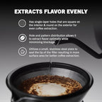 Able KONE for Chemex: The Original Reusable Black Titanium Coffee Filter