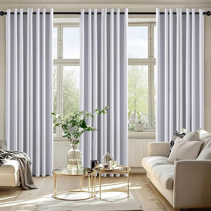 MIULEE Blackout Curtains for Bedroom 2 Panels 50x84 Inch Long Greyish White | - Image 6