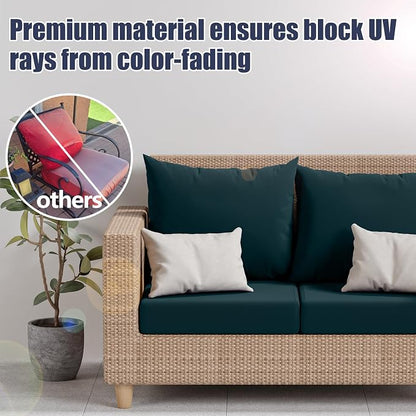 8Pcs Outdoor Cushion Covers, Stretch Patio Furniture Couch Chair Slipcovers | - Image 3