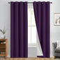 Yakamok Purple 100% Blackout Curtains 63 Inches Long by Yakamok