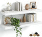 Fun Memories Floating Shelves for Wall, 30 Inch Set of 2 Rustic Wood Wall by FunMemories