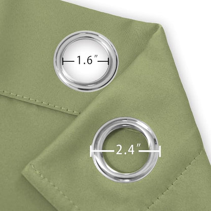 Sage Green Thermal Blackout Curtains/38 x 84 Inch/Set of 2 Panels Room - Image 5