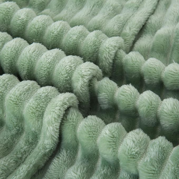 Sage Green Fleece Throw Blanket 50”×60” - Image 7
