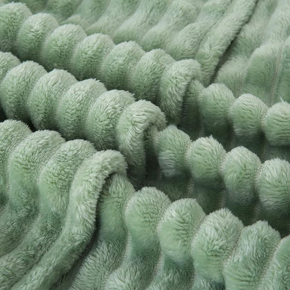 Sage Green Fleece Throw Blanket 108”×90” - Image 4