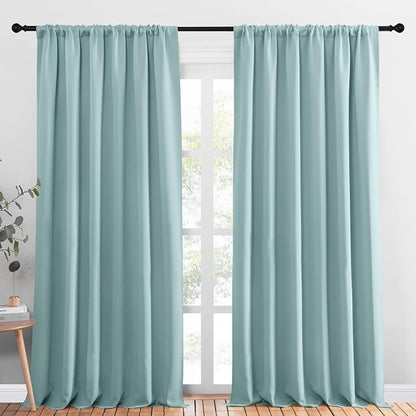NICETOWN 2 Panels Blackout Curtains, Rod Pocket Thermal Insulated Drapess by NICETOWN