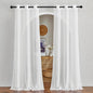 NICETOWN White Sheer Living Room Curtains 96 inches Long, Grommet Semi Sheer by NICETOWN