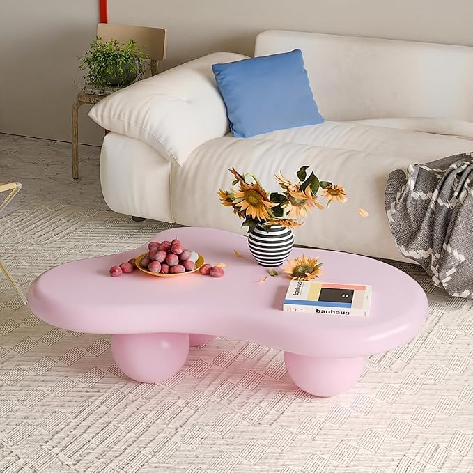 47" Cloud Coffee Table for Living Room Irregular Coffee Table Modern Unique - Image 7