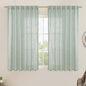 Light Sage Linen Curtains 45 Inches Long by LAMIT