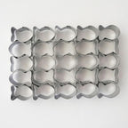 Goldfish Cracker Cutter, Stainless Steel Fish Cookie Cutters Shapes, DIY Mini Snack Crackers Mold 1 Inch, Fish-shaped Treats, 25 Cavity Cookie Stamp with Cleaning Brush
