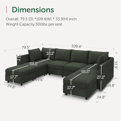 HONBAY Modular Sectional Sofa Couch - Image 2