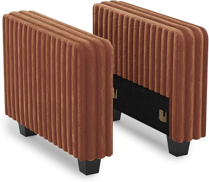 Belffin Plush Corduroy Modular Sectional Sofa Armrest Part Module - Image 9