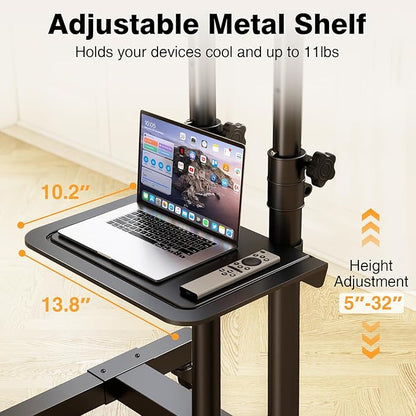 TAVR Furniture Mobile TV Stand Rolling TV Cart Floor Stand - Image 4