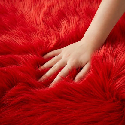 EasyJoy Ultra Soft Faux Fur Rug Fluffy Sheepskin Rug - Image 5