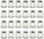 1.5 oz Hexagon Mini Glass Jars with Silver Lids (Pack of 24)