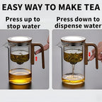 Enchanti Tea Pot, Creative Witchcraft Magic Glass Teapot, Detachable Loose Tea Glass Tea Infuser, Ideal for Tea Steeper -20oz (approx. 600 ml)