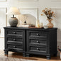 SAVOR LIFE Farmhouse Nightstand Set of 2, Rustic Couch End Table by SAVORLIFEFurniture
