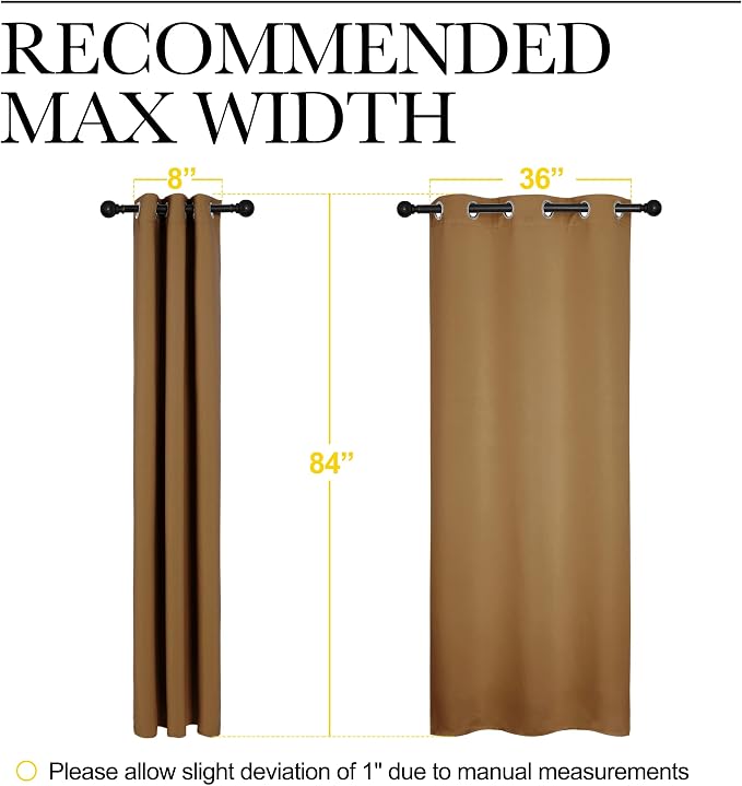 NICETOWN Sleek Blackout Curtains 84 inches Length - Image 7