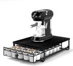 Coffee Pod Storage Drawer with Sliding Baskets, K Cup Holders, 35 Capsule Storage, Under Coffee Pot Drawer, For Home Office, Kitchen (Black)