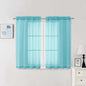 Chyhomenyc Sheer Curtains 54 Inch Long 2 Panels Set, Light Filtering Short Soft by Chyhomenyc
