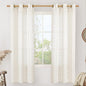 Cream Linen Curtains 72 inches Long by LAMIT