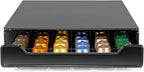 Capsule Drawer Coffee Pod Storage Compatible for Nespresso Support Metal Holder 60 Pcs