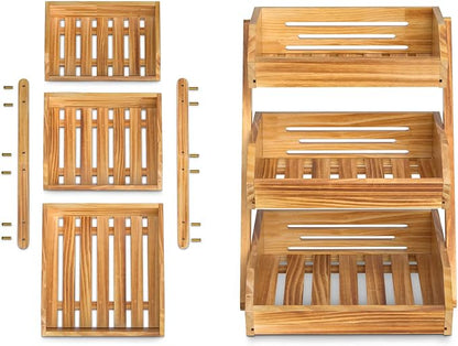 Merysen 3 Tier Wooden Fruit Basket - Image 7