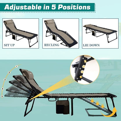 Outdoor Folding Lounge Chair Padded - Image 4