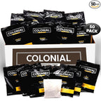 Colonial Coffee Roasters In-Room Hotel Ground Coffee Filter Portion Packs, Dark Roast, 0.50 Ounce (Pack of 50), Use with 4-Cup Drip Coffee Machine